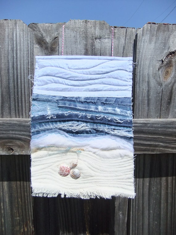 PATTERN for an ocean beach wall hanging mini quilt pattern Etsy