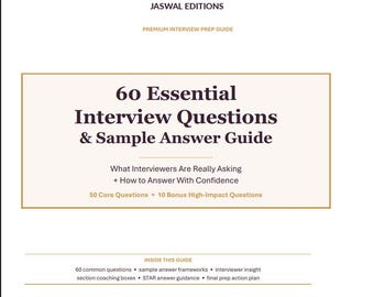 60 Essential Interview Questions & Answers Guide (PDF, Word Download)