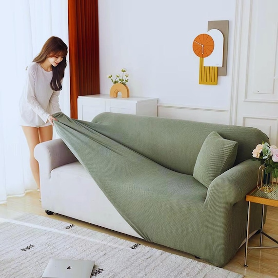 Stretch Sofa Cover Couch Slipcover Jacquard Sectional L Shape Sofa Cover Anti Slip Washable Pet Couch Protector 1 2 3 4 Seater