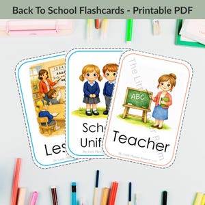 Back to School Flashcards | EYFS Classroom Routine Cards | Nursery & Childminder Printable Set