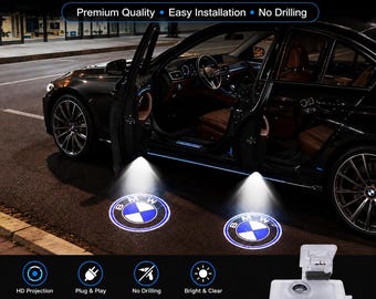 BMW LED Door Logo Projector Light, 12V/24V Car Welcome Lamp (2/4PCS)