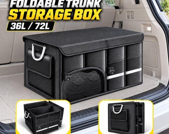 Foldable Oxford Cloth Car Trunk Organizer, Large Capacity Storage Box (36L/72L)