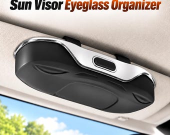 Car Sun Visor Glasses Holder: Soft-Lined Sunglasses Organizer (ABS Material)