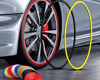 8m Flexible Car Wheel Rim Protector Strip: Scuff Protection, Decorative Trim