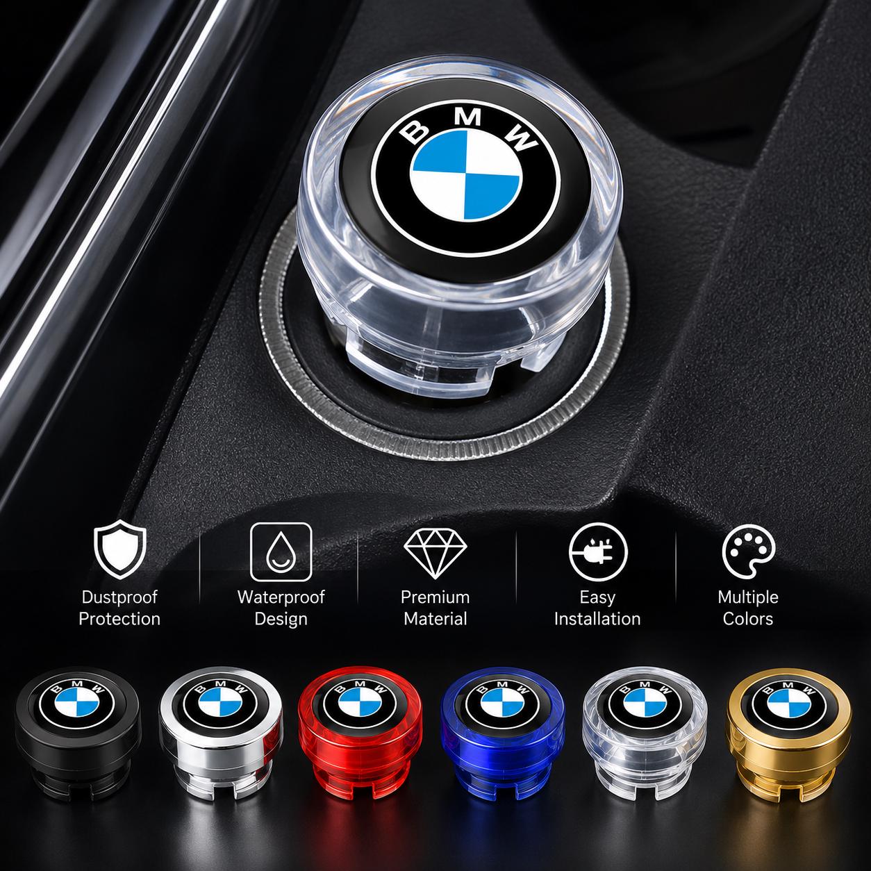 bmw cigarette lighter cap Car Socket Dust Cover with Logo, Power Outlet Plug, Interior Trim Auto Accessory 51169229333 Genuine BMW cigarette lighter power