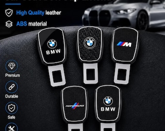 BMW Seat Belt Clip Extender Leather Buckle Cover M Performance Car Accessories