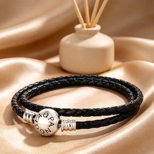 Pandora blue leather bracelets - Etsy 日本