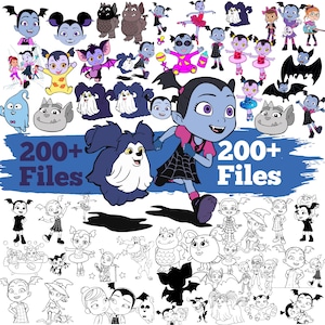 Téléchargement numérique de clipart Vampirina, plus de 40 images PNG et SVG de Vampirina, police Vampirina chauve-souris, clipart junior, clipart d'anniversaire à imprimer, images de Vampirina