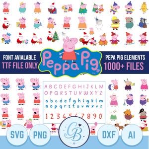 Peppa Pig Party and Craft Mega SVG Bundle | 414 Designs, 1656 Files for Cricut & Silhouette