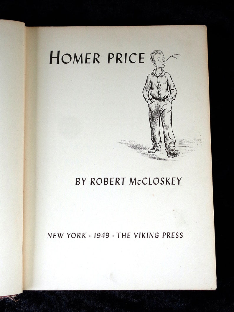 Vintage children's book Homer Price by Robert McCloskey Etsy