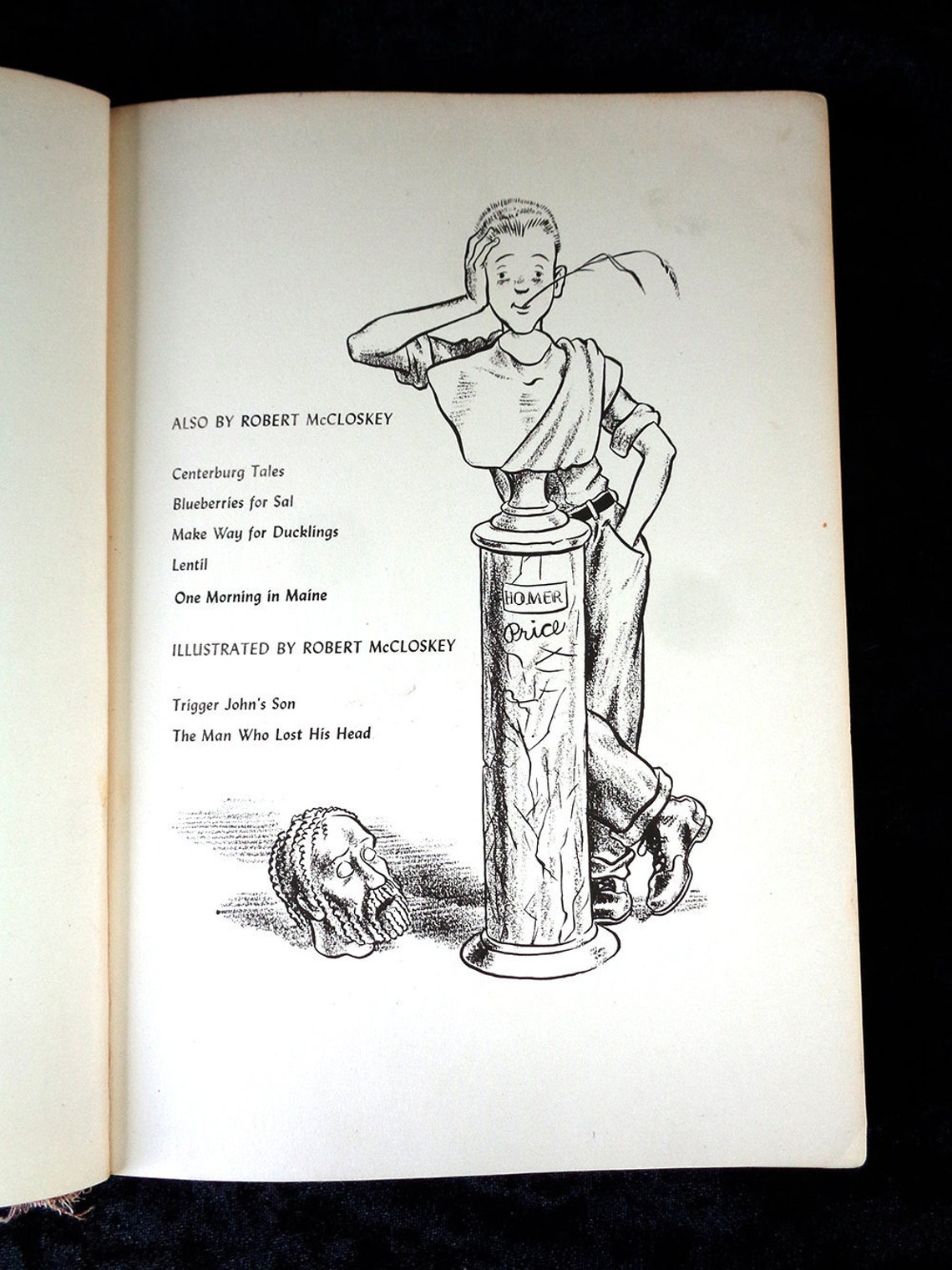 Vintage children's book Homer Price by Robert McCloskey Etsy