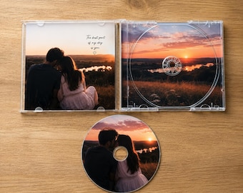 CD mixtape personalizzato con foto, CD con playlist personalizzata e custodia jewel case, regalo con brani Spotify, regalo di anniversario, compleanno o matrimonio per lui e per lei