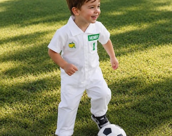 Personalisierter Golf-Overall für Kleinkinder – Maßgeschneiderter Caddie-Anzug, Hole-in-One-Geburtstags