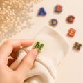Mini Alphabet Letter Patches, Embroidered Chenille A-Z, Iron On DIY Name Badge product logo