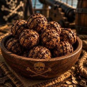 Blunderbuss Bites | High Protein Energy Bites Recipe PDF | No Bake Snack Balls | Pirate-Themed Digital Download | Healthy Treat Recipe