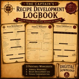 Die Rezeptentwicklung des Kapitäns Logbuch | Sauerteigformel Arbeitsblatt, Brotentwicklungs-Tagebuch & Backvergleich-Tracker