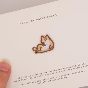 Lazy Cat Embroidered Patch | Orange Tabby Belly Up Iron-On Applique