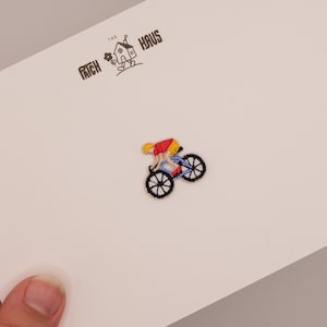 Cyklist Strykmärke, Mini Broderat Cykelracermärke för Jackor och Väskor