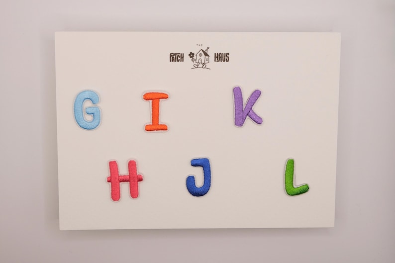 Embroidered Letter Patches, Alphabet A-Z, Bubble Font, Iron-on Custom ...