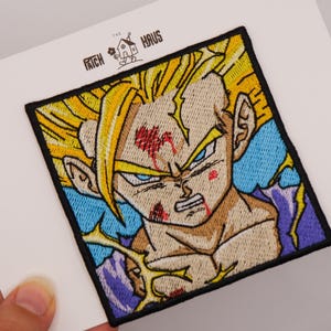 Patch brodé SSJ2 Gohan | Dessin animé thermocollant Dragon Ball Z Cell Saga