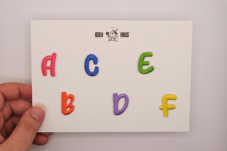 Embroidered Letter Patches, Alphabet A-Z, Bubble Font, Iron-on Custom ...