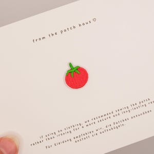 Embroidered Tomato Patch, Iron On Vegetable Applique, Mini Foodie Gardener Gift
