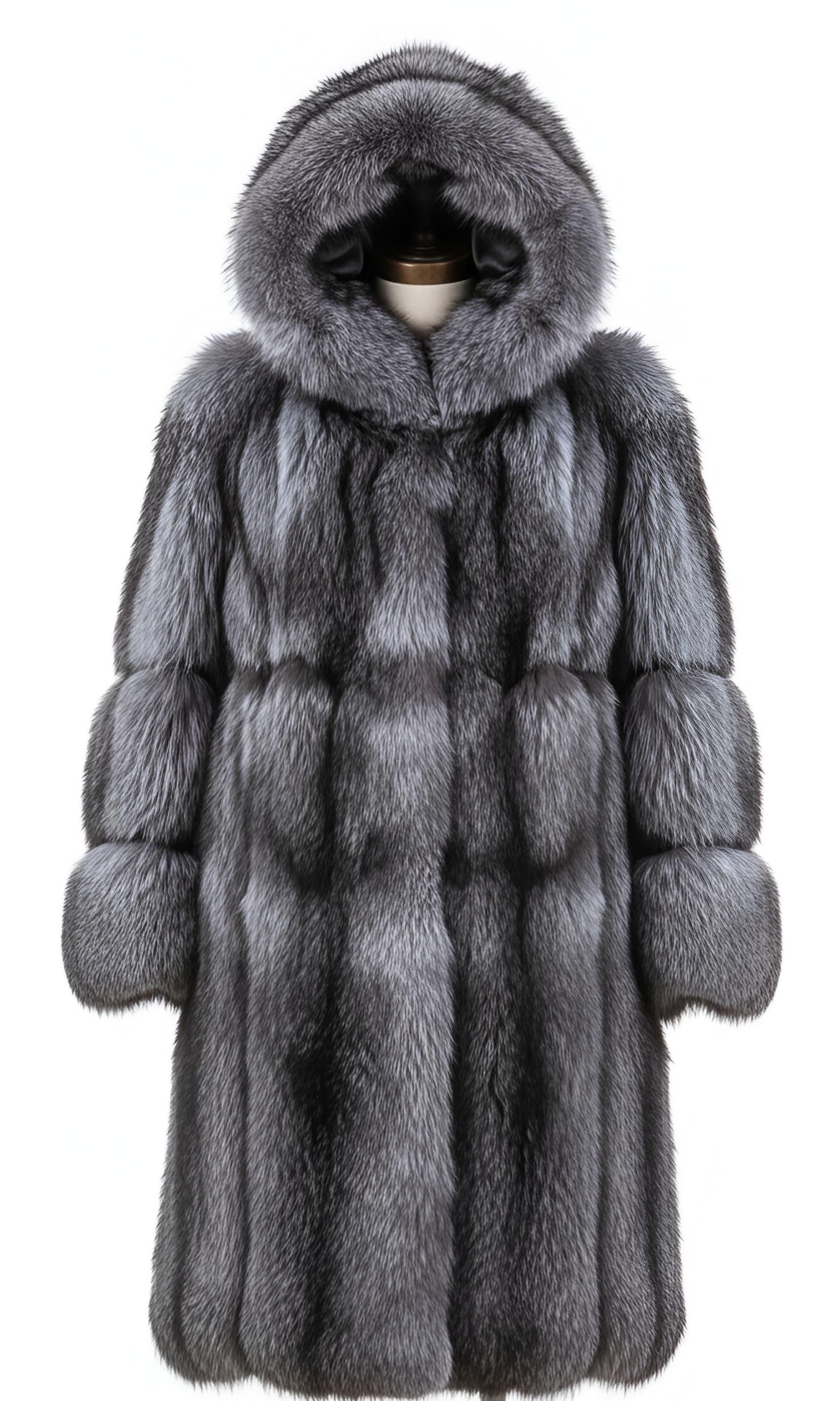 Silver fox fur coat - Etsy 日本