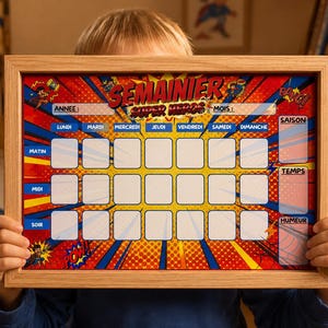 Planificador semanal de superhéroes