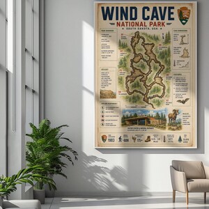 Wind Cave National Park, South Dakota | digital download | wall art | Home Decor | Kitchen Decor | Instant Download