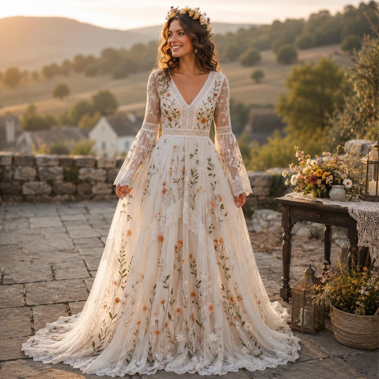 wedding dresses for simple wedding Dress Mermaid Spaghetti Straps Long Bridal Gown TN240 US8 / White Eva Vanity Desk - Color:Sage floral appliqué dress 100 % softened Lithuanian