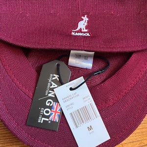 New Kangol Red Burgundy Beret Hat Model 504 image 2