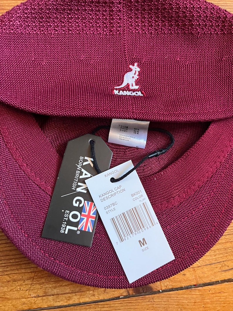 New Kangol Red Burgundy Beret Hat Model 504 image 2
