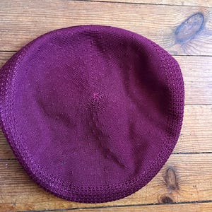 New Kangol Red Burgundy Beret Hat Model 504 image 6
