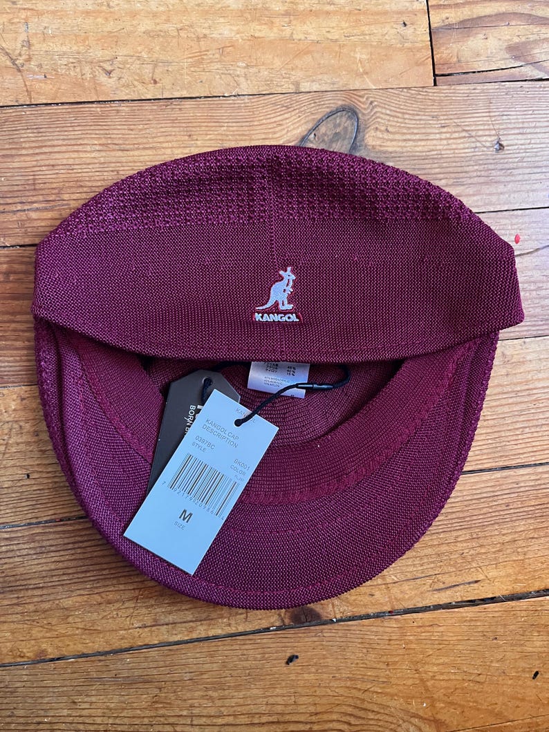 New Kangol Red Burgundy Beret Hat Model 504 image 1