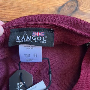 New Kangol Red Burgundy Beret Hat Model 504 image 4