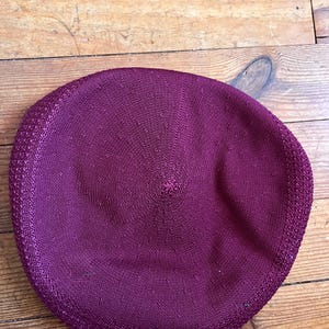 New Kangol Red Burgundy Beret Hat Model 504 image 5