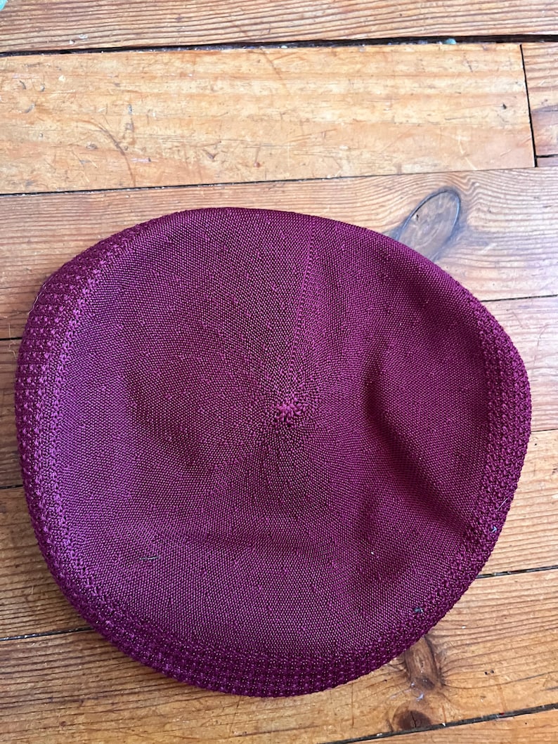 New Kangol Red Burgundy Beret Hat Model 504 image 5