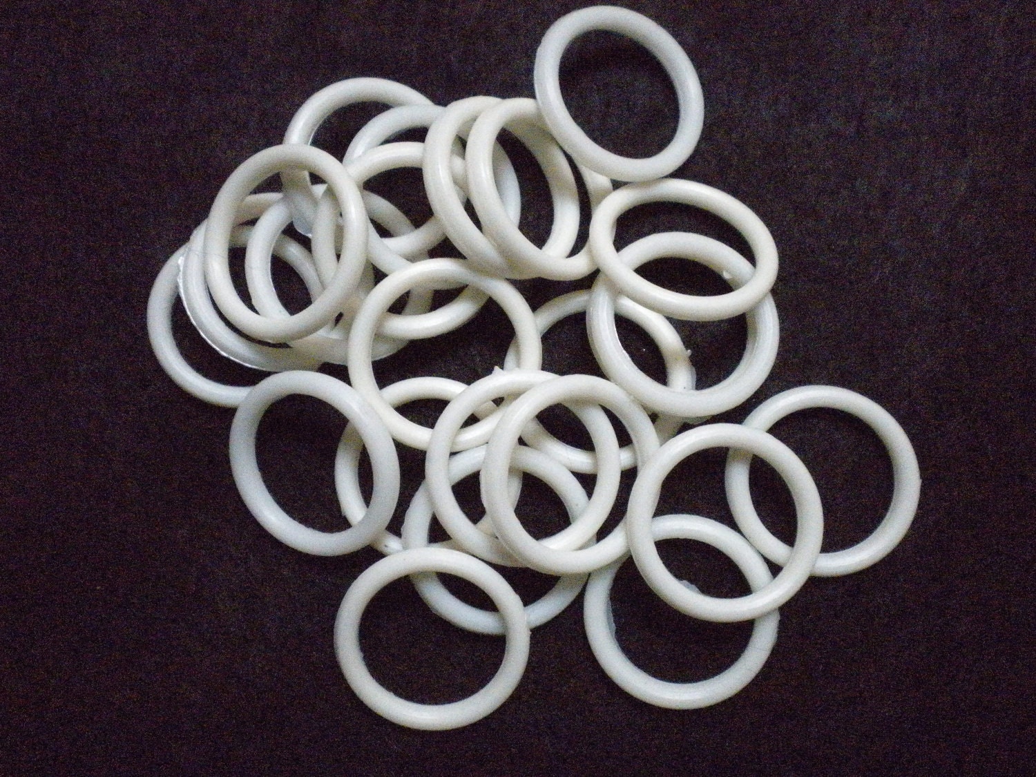 50 Size 23 mm Cabone White Plastic Rings for Drape Curtain Tie Etsy