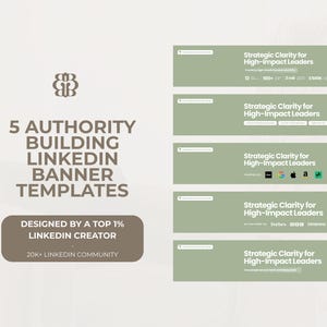 LinkedIn Banner Templates for Founders | Canva LinkedIn Profile Kit (Digital Download) | Personal Brand Header | Featured Section Templates