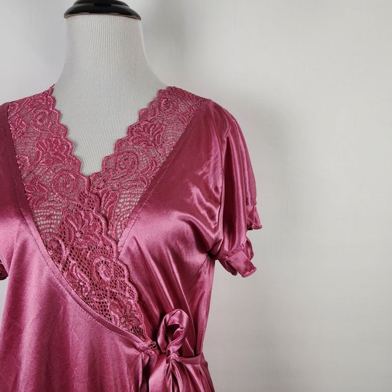 Vintage 1980s Soft Touch Night Wear Silky Satin L… - image 3