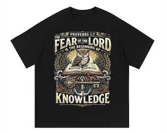 La crainte du Seigneur, écriture biblique T-shirt chrétien