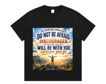 T-shirt Soyez fort et courageux Écritures chrétiennes