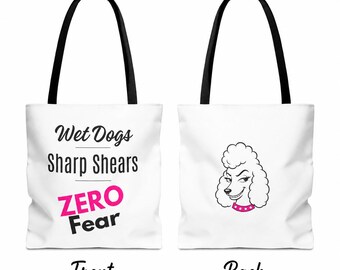Hunde Scheren Zero Fear Tasche | Groom Humor Einkaufstasche