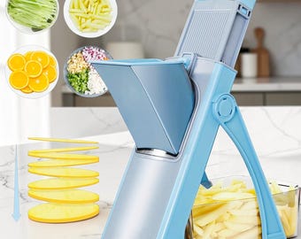 Adjustable Vegetable Chopper Slicer, 4-Mode Kitchen Dicer, Safe Mandoline Tool