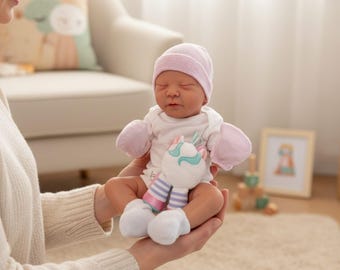 21-Zoll-Rebornbabypuppe,schlafende Rebornpuppe,weicher Stoffkörper-Babypuppe, Silikon-Vinyl-Neugeborenenpuppe,Babygeschenk