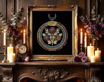 Ouroboros Counted Cross Stitch Pattern PDF | Gothic Gothic | gothic cross stitch | Instant Download
