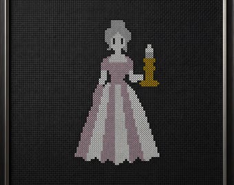 Halloween Cross Stitch Pattern PDF | Gothic Cross Stitch | Ghost Cross Stitch | Ghost Lover Gift | Instant Download