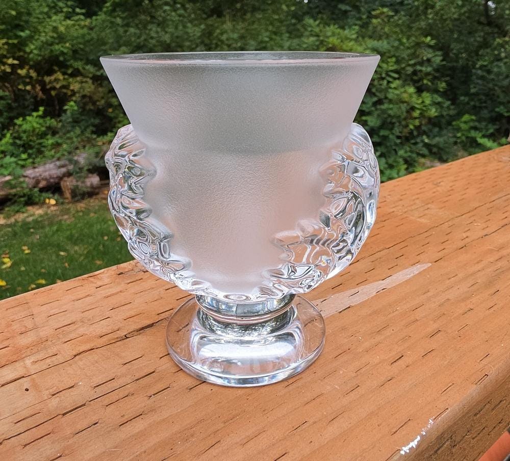 Lalique Crystal Vase - Etsy