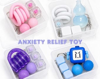 Kit de mise au point du jouet TDAH, boîte de calme sensoriel, jouet de soulagement de l'anxiété, ensemble portable EDC, jouet de thérapie de bureau, aide à la concentration