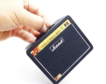 Miniature Marshall Guitar Amp Scale 1:12 - Realistic Classic Stage Sound Monitor Model - Handmade Music Dollhouse Miniature